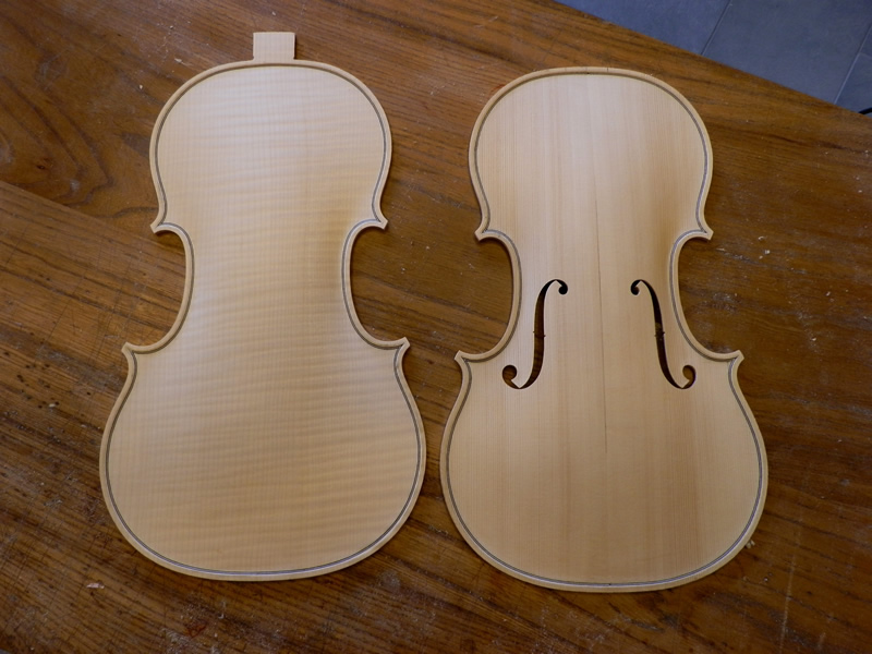 Violin construction phases
